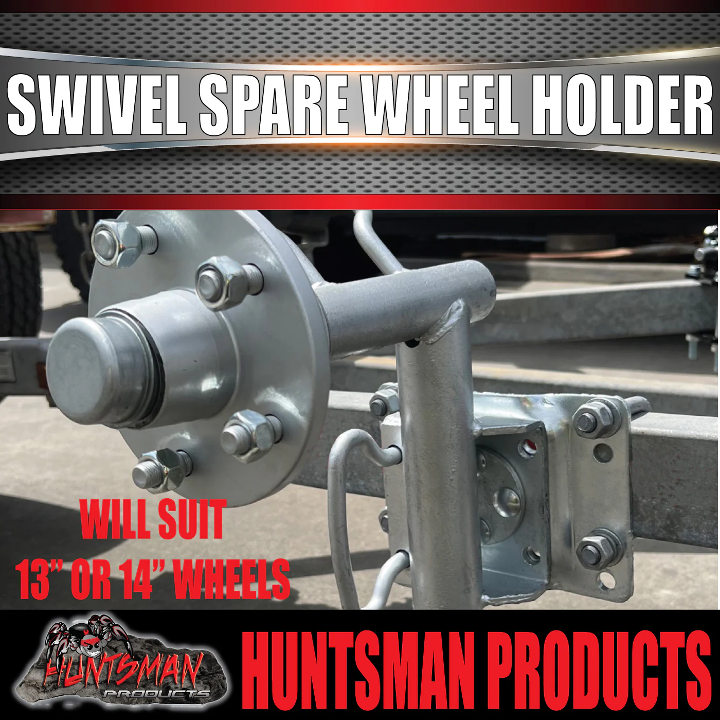 Boat Trailer Swivel Spare Wheel Holder Carrier Beach Launch Bracket + Hub LM Bearings. - Image 4