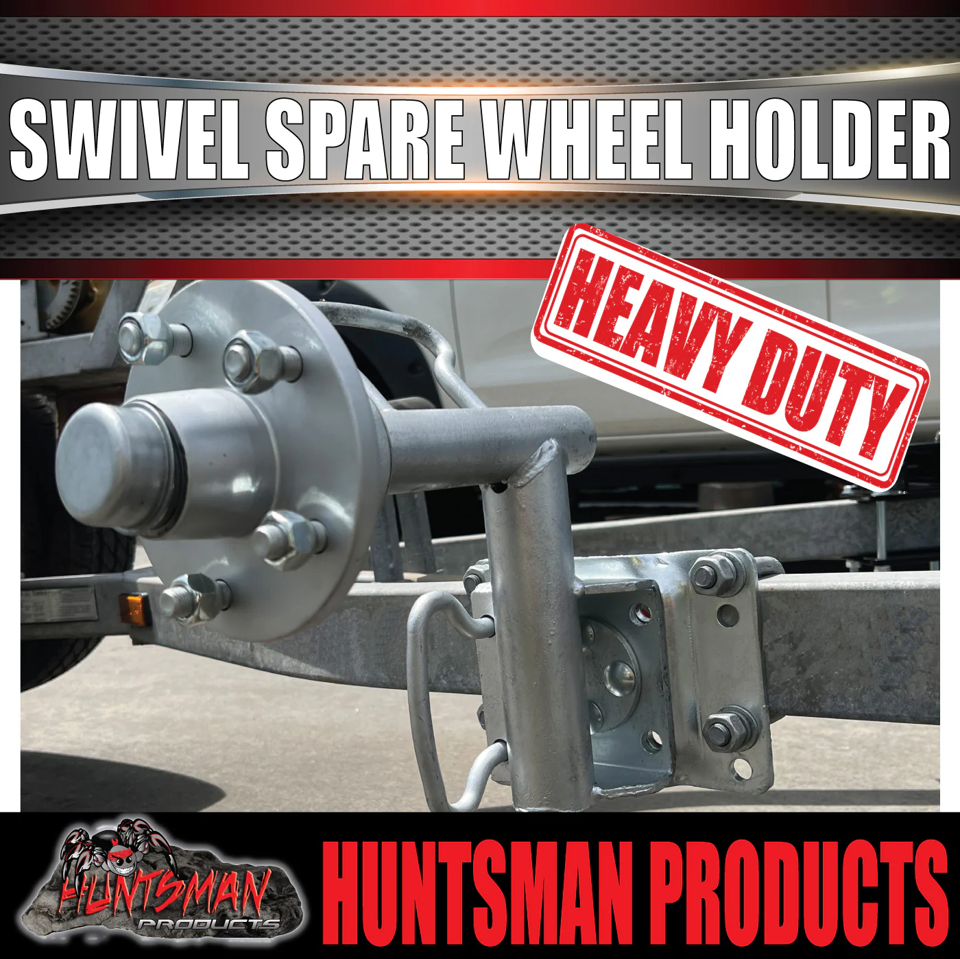 Boat Trailer Swivel Spare Wheel Holder Carrier Beach Launch Bracket + Hub SL Bearings. - Image 3
