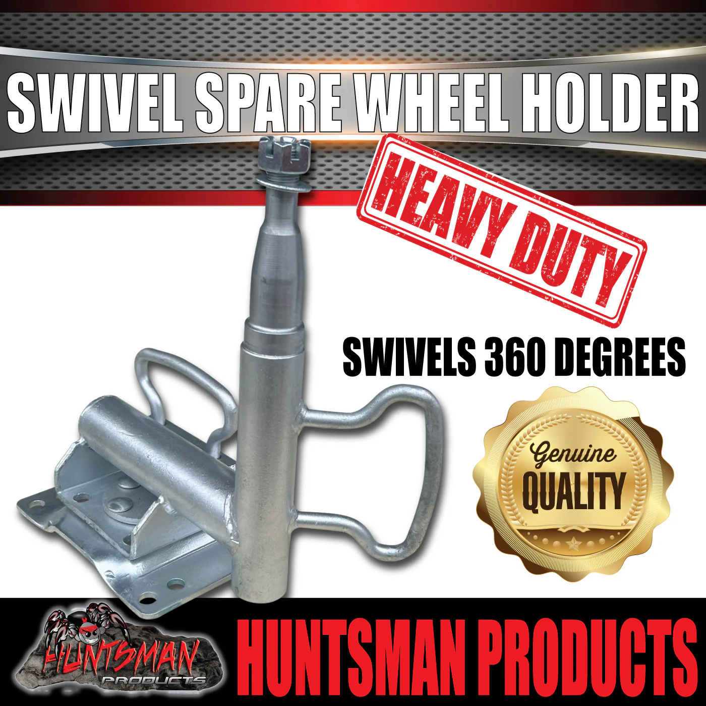 Boat Trailer Swivel Spare Wheel Holder Carrier Beach Launch Bracket,  Suits LM Bearings & Hubs - Image 2