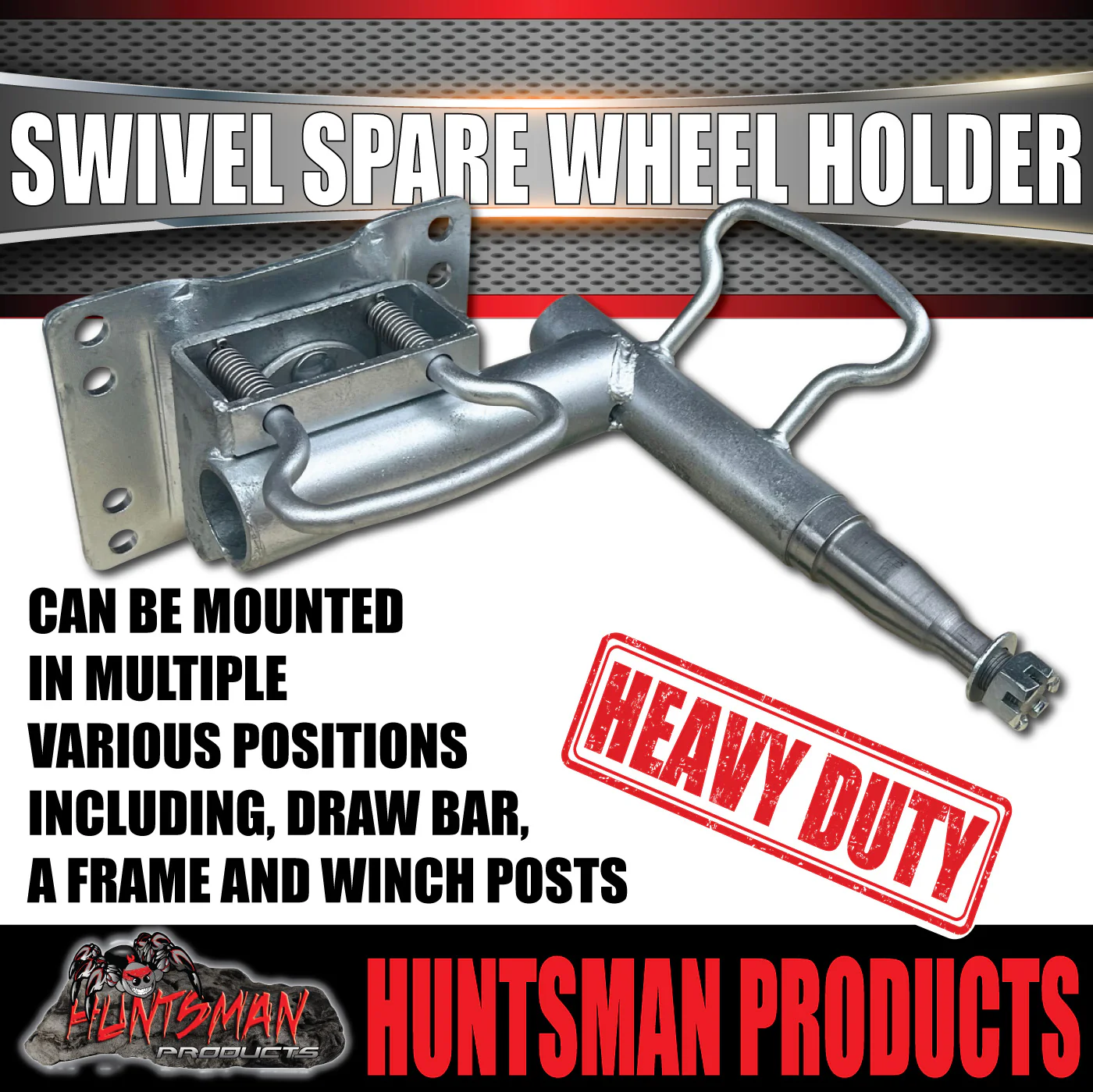 Boat Trailer Swivel Spare Wheel Holder Carrier Beach Launch Bracket,  Suits LM Bearings & Hubs - Image 5