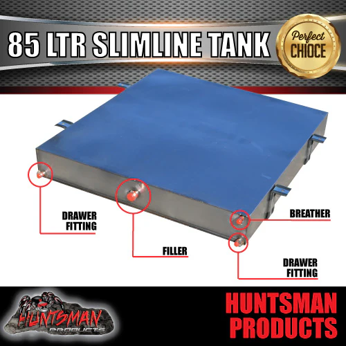 85 Litre Caravan Camper Trailer 4wd Ute Stainless Steel Slimline Water Tank & Brackets - Image 4