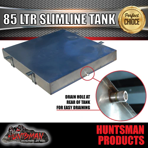 85 Litre Caravan Camper Trailer 4wd Ute Stainless Steel Slimline Water Tank & Brackets - Image 5