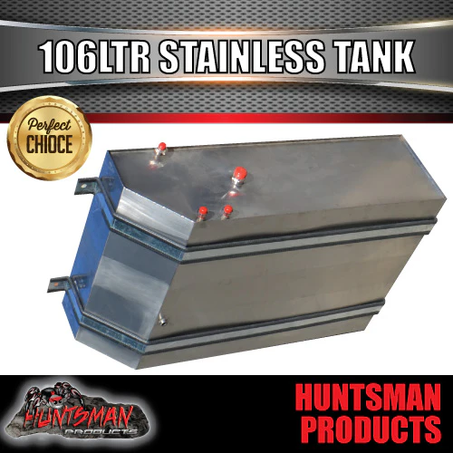 Stainless Steel  Caravan Camper Trailer 4wd 106 Litre Water Tank & Brackets. - Image 5