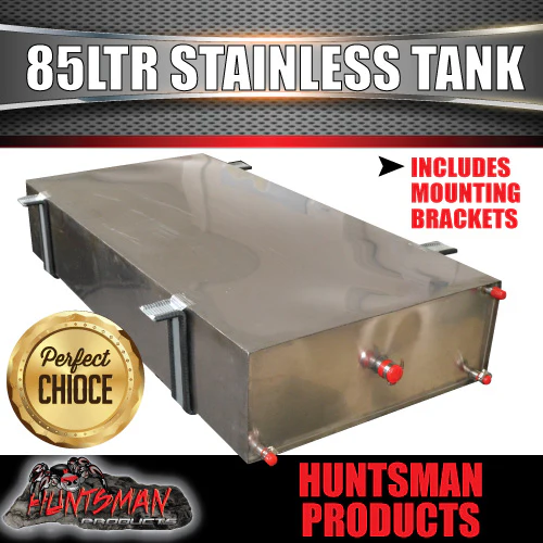 85 Litre Caravan Camper Trailer 4wd Stainless Steel Water Tank & brackets. 1mm - Image 2