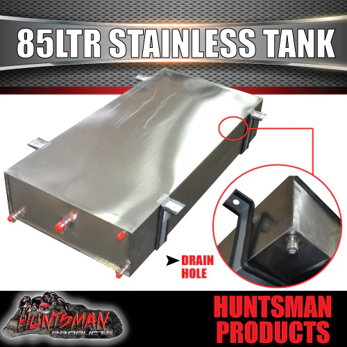85 Litre Caravan Camper Trailer 4wd Stainless Steel Water Tank & brackets. 1mm - Image 3