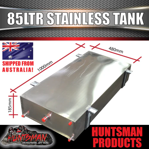 85 Litre Caravan Camper Trailer 4wd Stainless Steel Water Tank & brackets. 1mm - Image 6