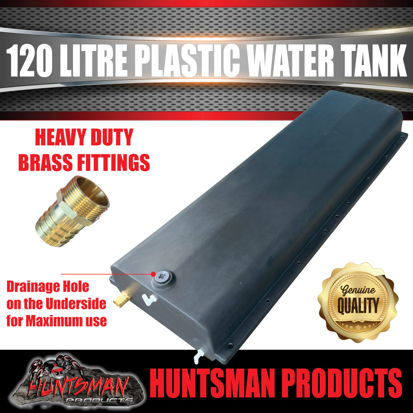 Caravan Camper Trailer Boat 120 Litre LDPE Under body Poly Water Tank & Fitting 120L-3 - Image 4