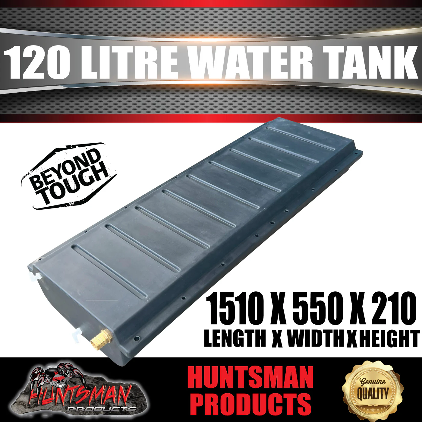 Caravan Camper Trailer Boat 120 Litre LDPE Under body Poly Water Tank & Fitting 120L-3 - Image 6