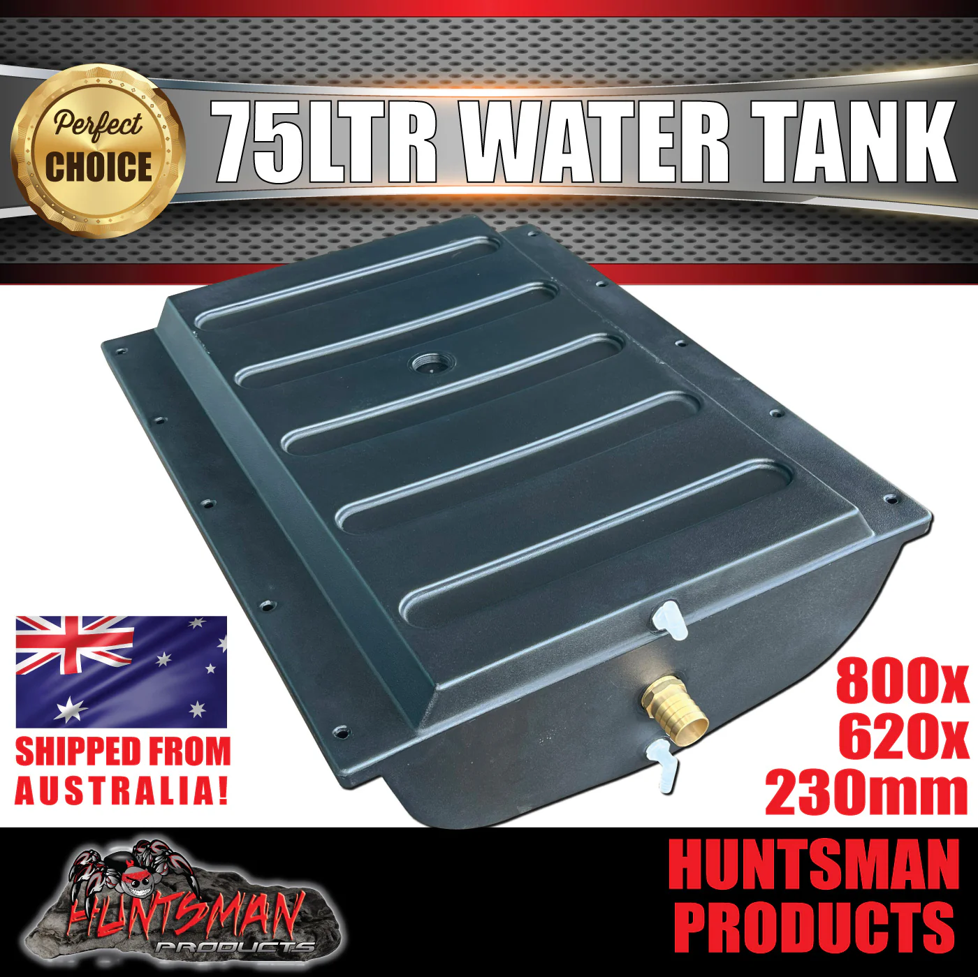 Caravan Camper Trailer Boat 75 Litre Under body Poly Water Tank & Fittings. LDPE grade - Image 5