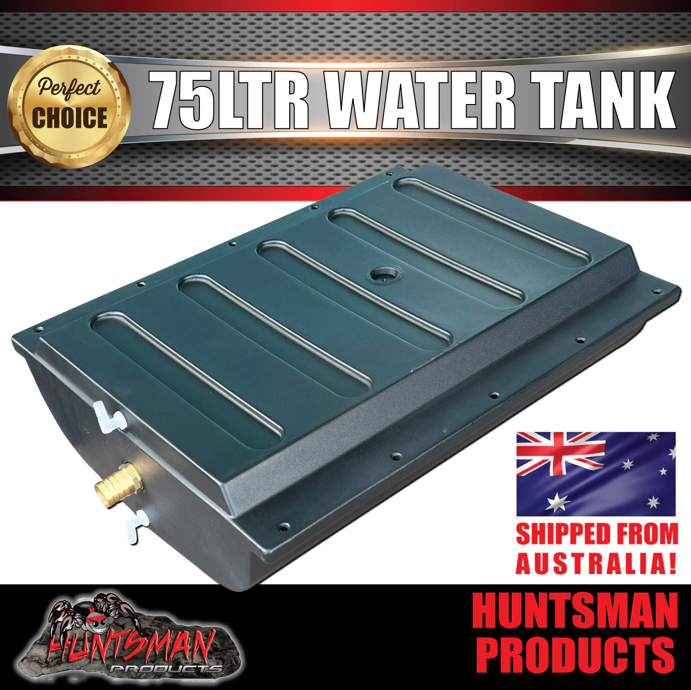 Caravan Camper Trailer Boat 75 Litre Under body Poly Water Tank & Fittings. LDPE grade - Image 7