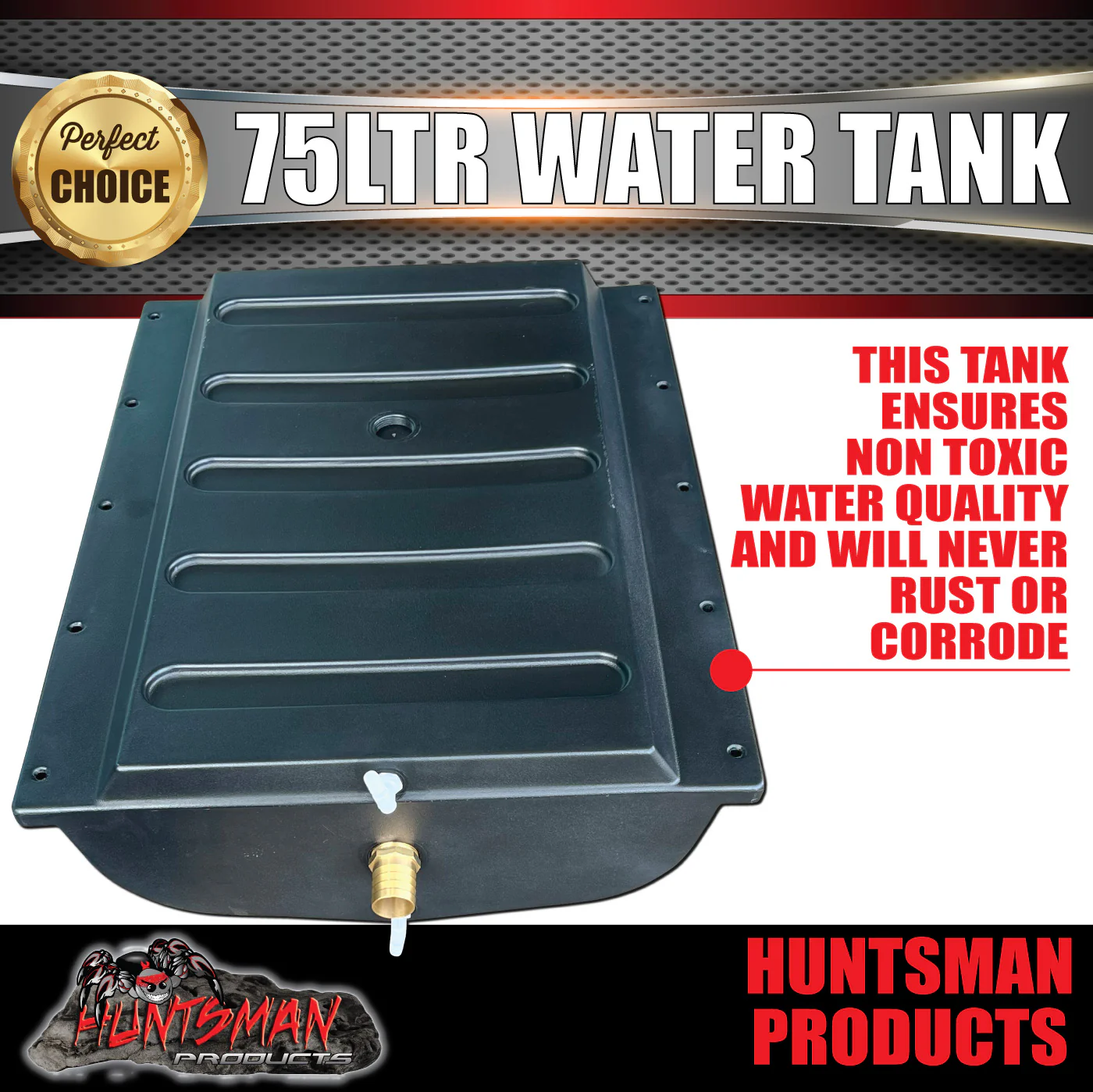 Caravan Camper Trailer Boat 75 Litre Under body Poly Water Tank & Fittings. LDPE grade - Image 8
