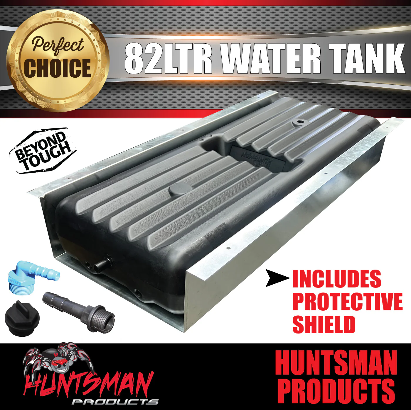 Caravan Camper Trailer, Vehicle, Boat 82 Litre Underbody Water Tank, shield & Rubber seal - Image 12