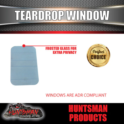Caravan Teardrop Door Replacement Glass Panel & Trims. 510mm x 320mm - Image 3