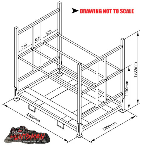 Collapsible Tyre Warehouse Stillage Rack Heavy Duty Storage 2200mm x 1900mm - Image 8