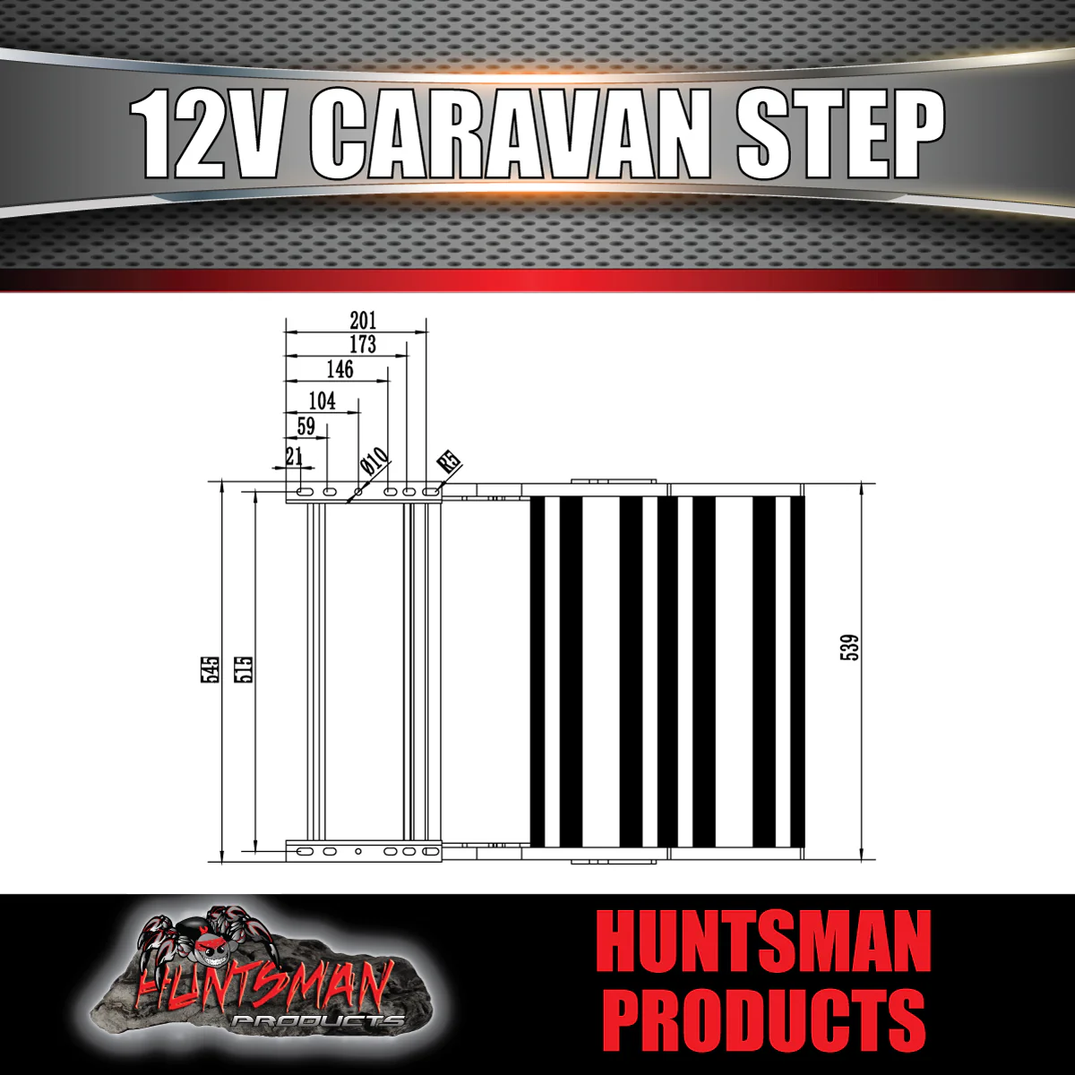12 Volt Motorised Aluminium Caravan Motorhome Double Step & Switch 150Kg Rated - Image 8