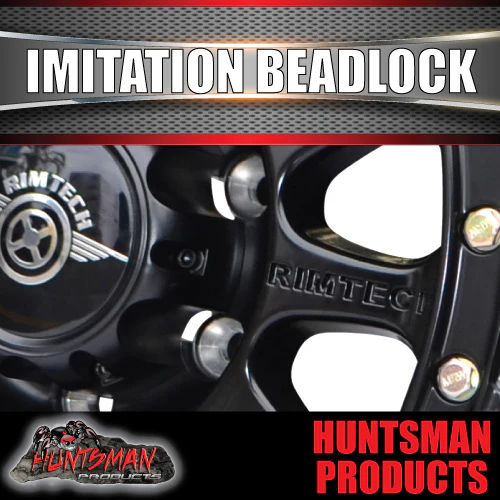 17x8.5 Imitation Beadlock Alloy Mag Wheel 6/139.7 Black finish. 0 Offset - Image 3