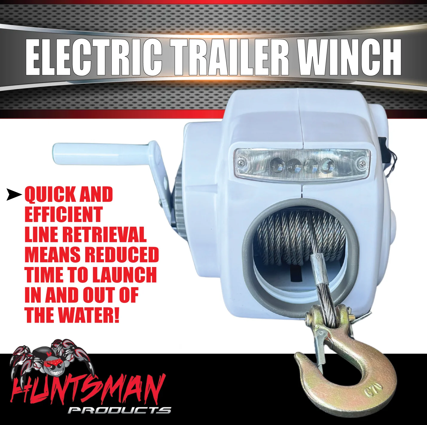 Day Runner Electric Boat Trailer Winch + Remote to 6.1M 3175Kg Boat. 30Ft Cable - Image 4