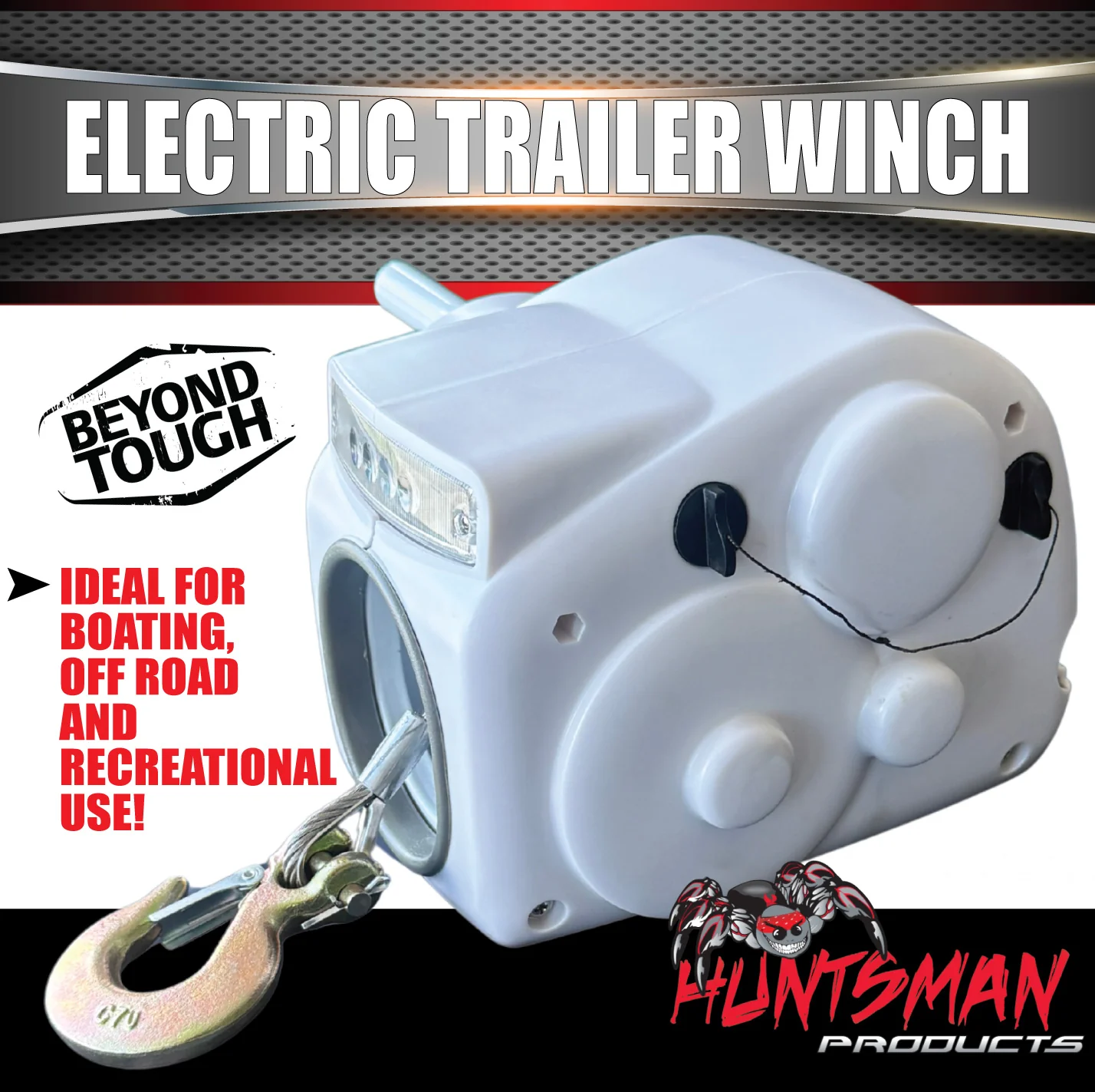 Day Runner Electric Boat Trailer Winch + Remote to 6.1M 3175Kg Boat. 30Ft Cable - Image 5