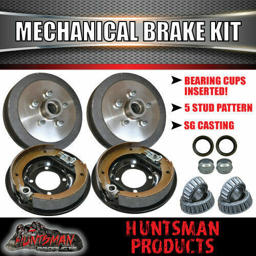 DIY 1400KG MECHANICAL DRUM BRAKES TRAILER KIT. EYE TO EYE SPRINGS. AXLES 78" - 96" - Image 7