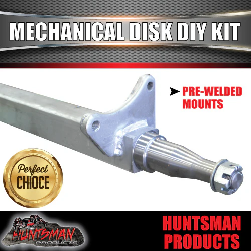 DIY 2000Kg Mechanical Disc Braked Caravan Boat trailer Kit. R/Roller Springs, Axles 78" - 96" Long - Image 9