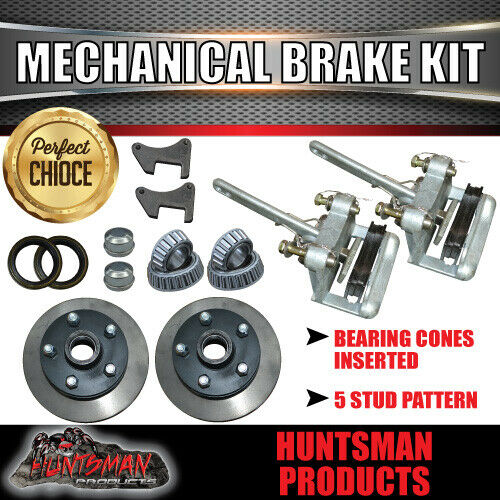 DIY 2000kg Tandem Trailer Kit. Mechanical Disc Brakes, Rocker Roller Springs, 45mm Axles 64" - 77" - Image 4