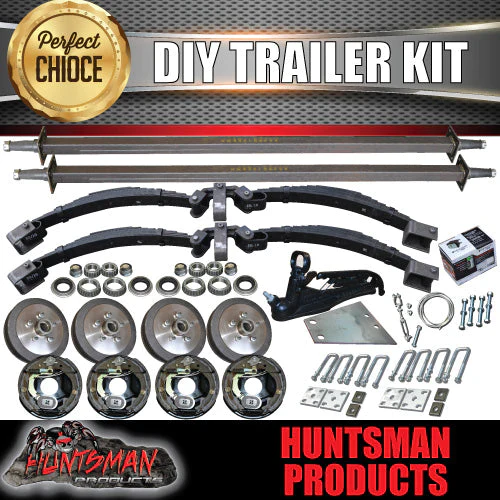 DIY 2500Kg Tandem Kit. R/Roller, 10" Electric Brakes, 45mm Axles 78" - 96" - Image 8