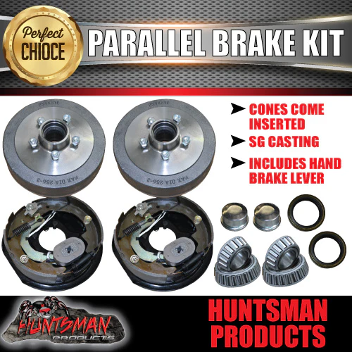 DIY 3200Kg Tandem Trailer Caravan Kit. 10" Electric Brakes. Machined Stub Axles, R/Roller - Image 9