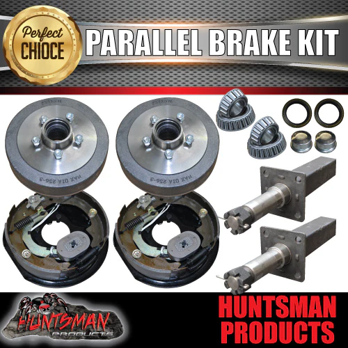 DIY 4500Kg Tri Axle Trailer Caravan Kit. 10" Electric Brakes Stub Axles, R/Roller - Image 9