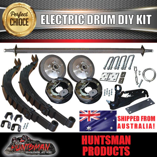 DIY TRAILER KIT. 1400KG. SLIPPER SPRINGS. ELECTRIC BRAKES. AXLES 78" - 96" - Image 2