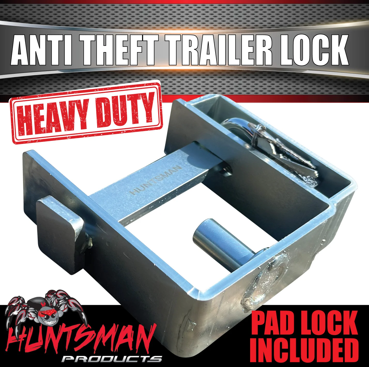 DO35 Hitchmaster & Poly Block Coupling Anti Theft Trailer Lock With Lock & Keys - Image 6