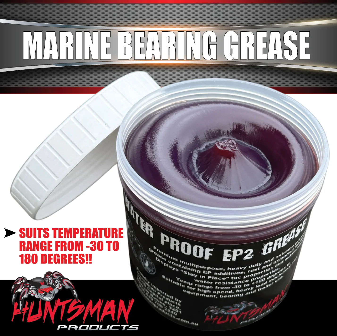 EP2 High Tempature Water Resistant Multi Purpose Trailer Caravan Marine 500gm Grease - Image 2