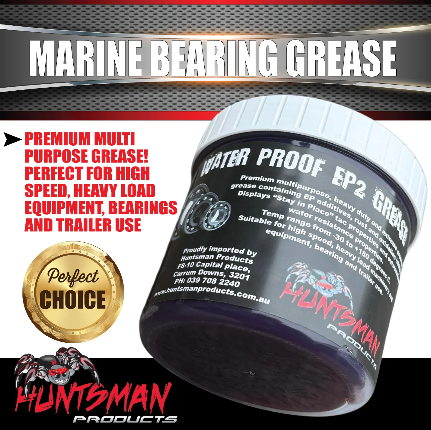 EP2 High Tempature Water Resistant Multi Purpose Trailer Caravan Marine 500gm Grease - Image 3