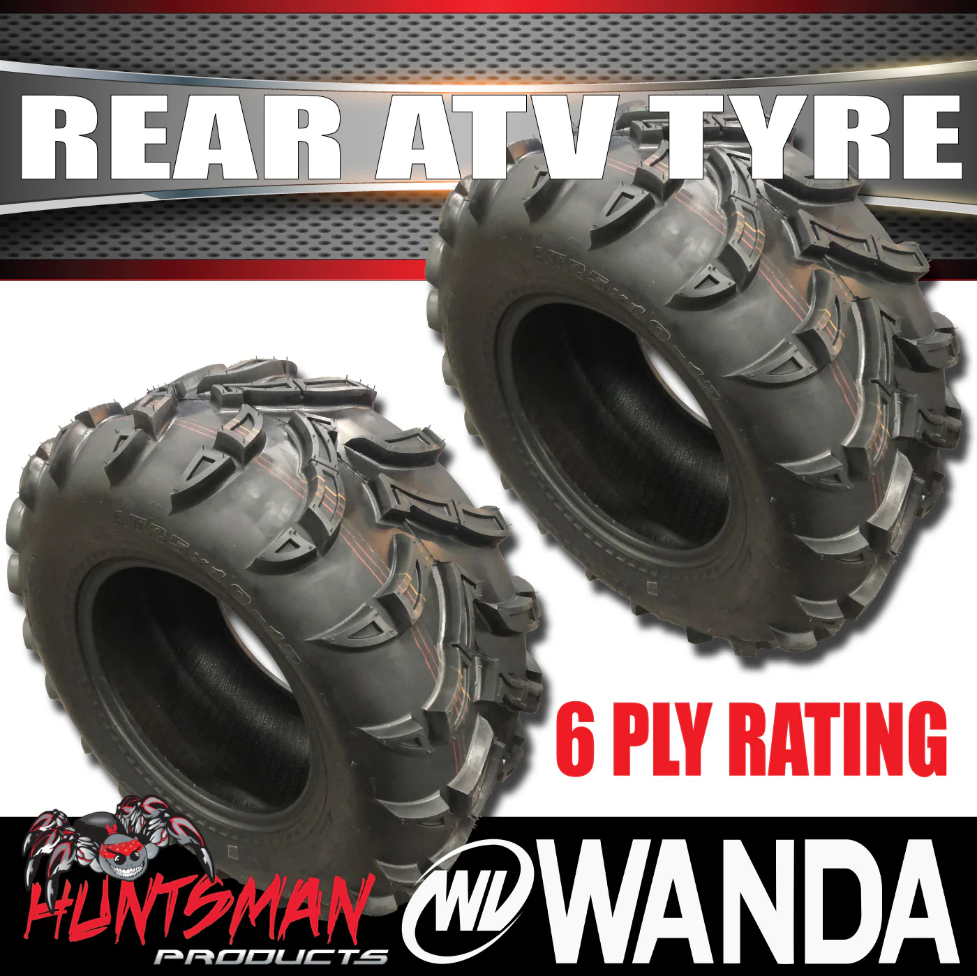 Full Set 2x 25x10-12 Rears & 2x 25x8-12 Fronts Wanda P377 ATV Tyres Quad Bike Buggy - Image 11