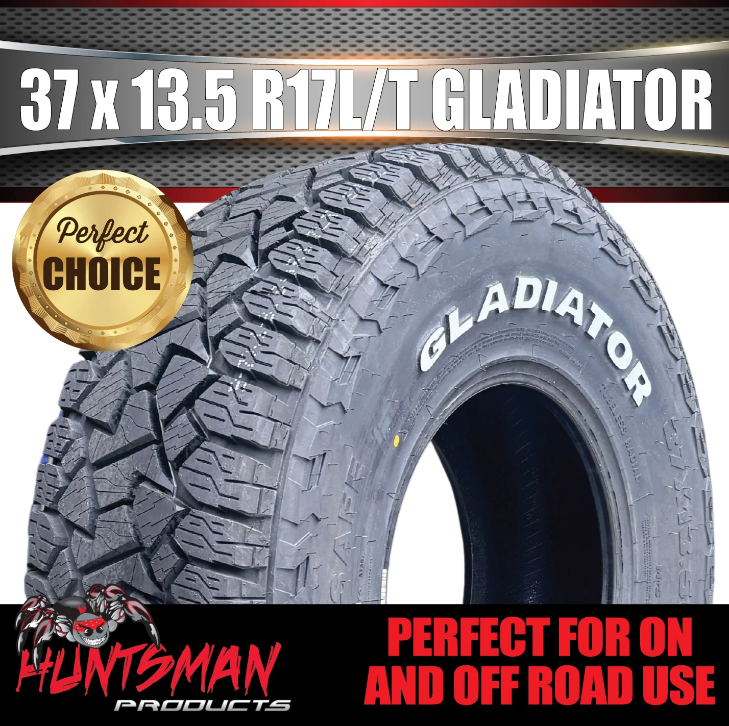 Gladiator X-COMP 37x13.5R17 L/T 131Q 10PR 4x4 All Terrain Tyre 37 13.50 17 - Image 3