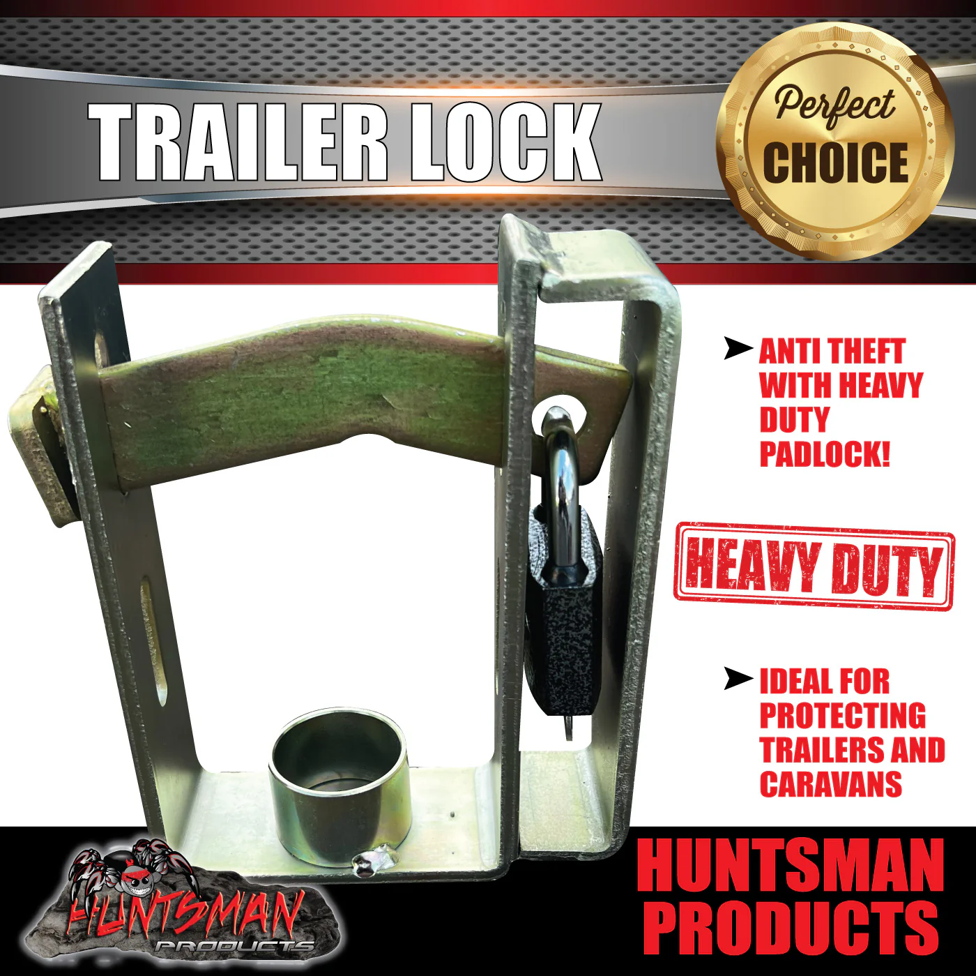Heavy Duty Universal 50mm Tow Ball Trailer Caravan Coupling Lock Hitch + Lock & Keys - Image 2