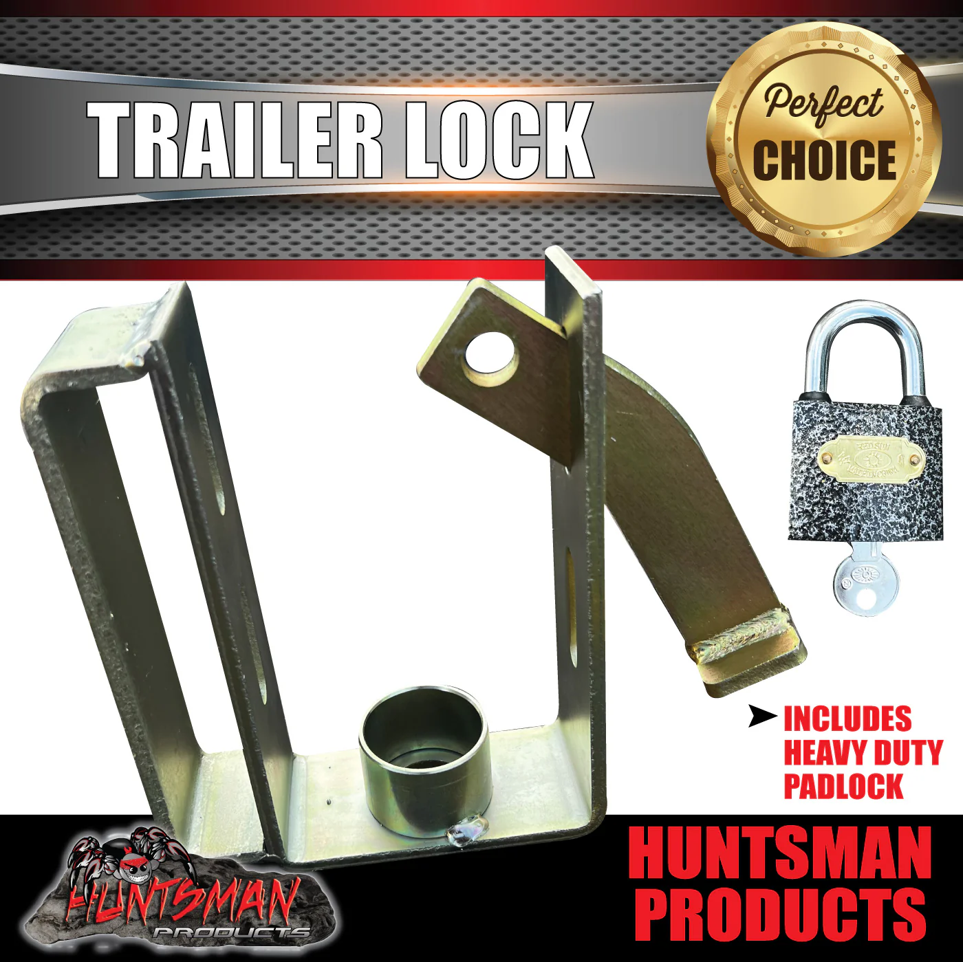 Heavy Duty Universal 50mm Tow Ball Trailer Caravan Coupling Lock Hitch + Lock & Keys - Image 3
