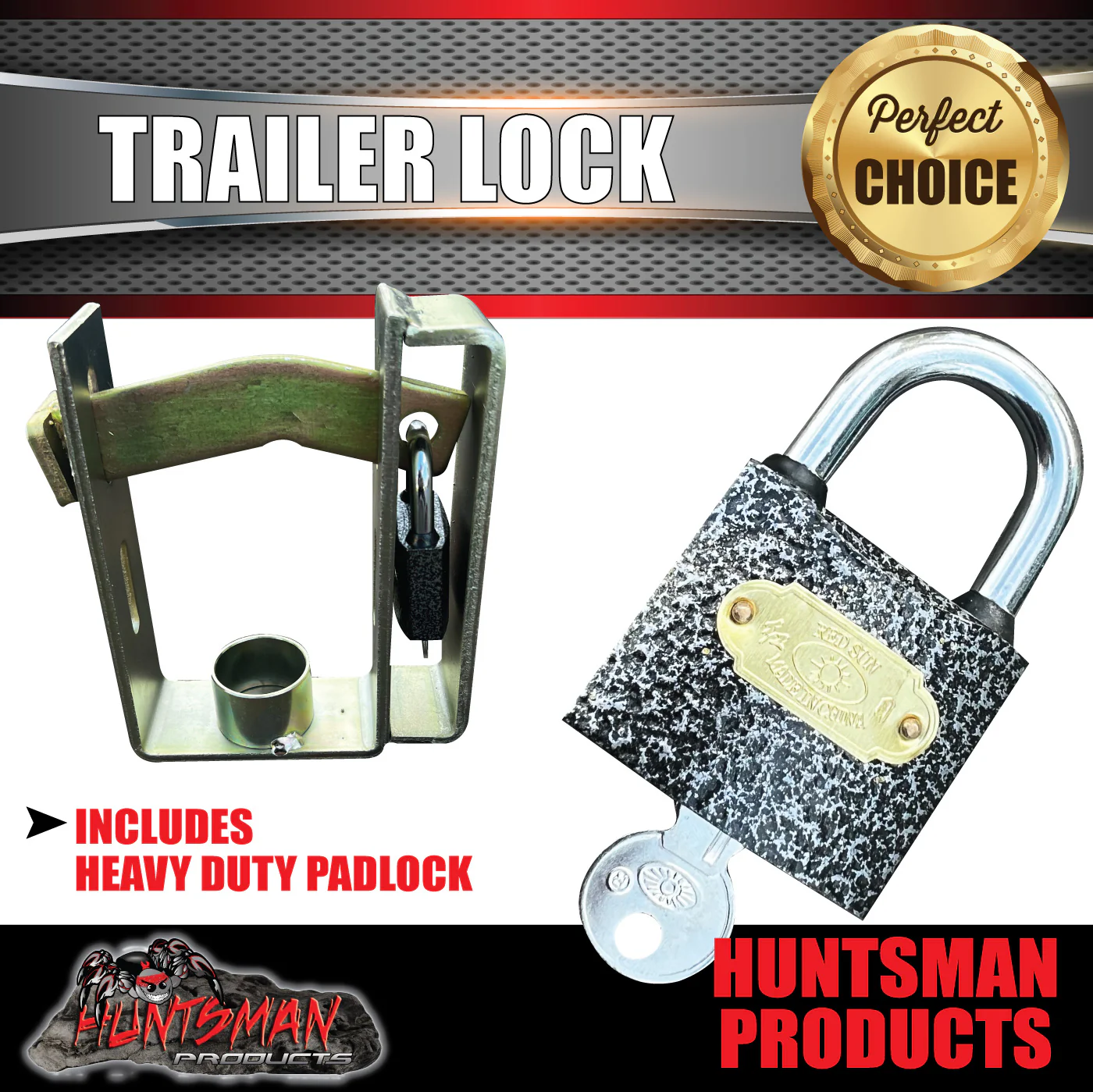 Heavy Duty Universal 50mm Tow Ball Trailer Caravan Coupling Lock Hitch + Lock & Keys - Image 4
