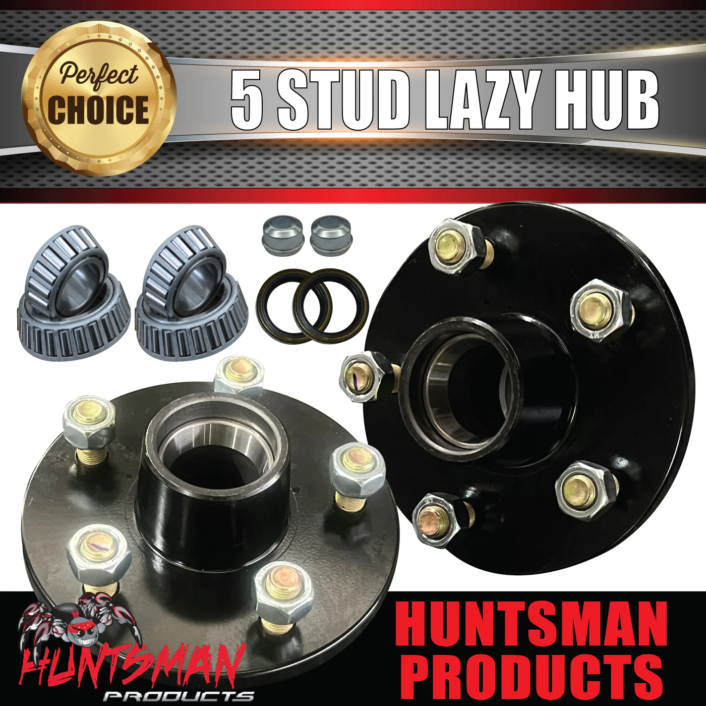 x2 Trailer Caravan Hubs suit HQ Holden Pattern 5/120.65 PCD & LM Holden Bearing Kits - Image 5