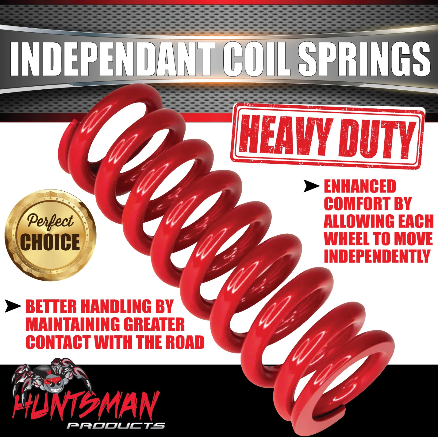 Huntsman Products Caravan Trailer Independent Suspension HP2000 Coils. Max 2200kg Per Pair - Image 4