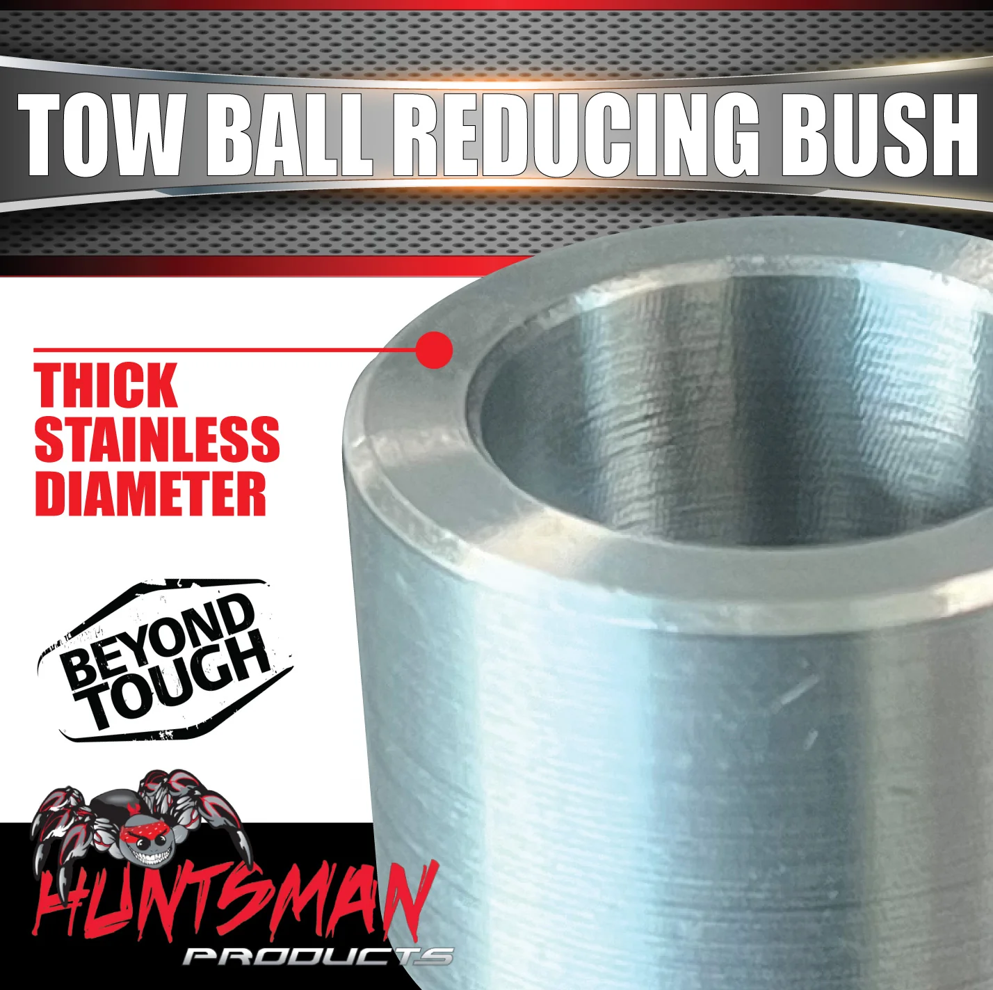 Huntsman Products Tow Ball Reducing Bush 70mm To 50mm Stainless Steel SS304 - Image 3