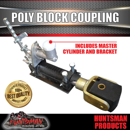 Trailer Caravan Override Poly Block Coupling + 3/4" Master Cylinder & Mount Kit. CTA Approved - Image 3