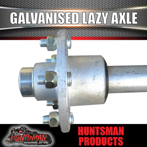 Lazy 5 Stud Trailer Axle 39mm Round Galvanised 60-77" Axles 750KG - Image 3