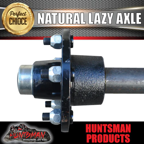 Lazy 5 Stud Trailer Axle 39mm Round Natural 60-79" Axles 750KG - Image 4