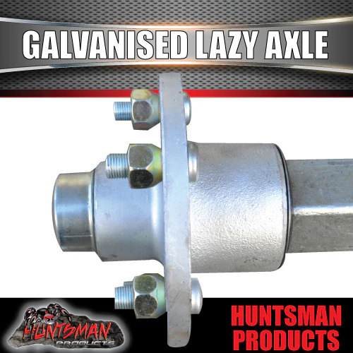 Lazy 1000Kg Trailer Boat Caravan Axle 40mm Square Galvanised 77-96" Long Axles - Image 2