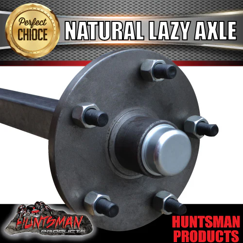 1400Kg Trailer Caravan Solid Lazy Axle 45mm Square Complete 64" - 77" Long - Image 2