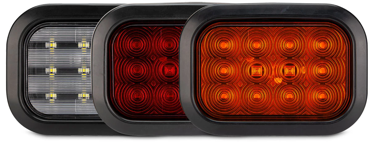 Roadvision BR161R Stop Tail Rectangle LED Rear Light Lamp Trailer Bus Truck 135x87mm 10-30V - Image 3