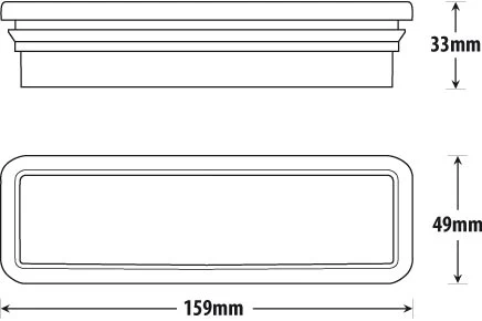 Roadvision Front Bullbar LED Indicator Light Lamp BR150A, 10-30v, 159mm X 49mm - Image 4