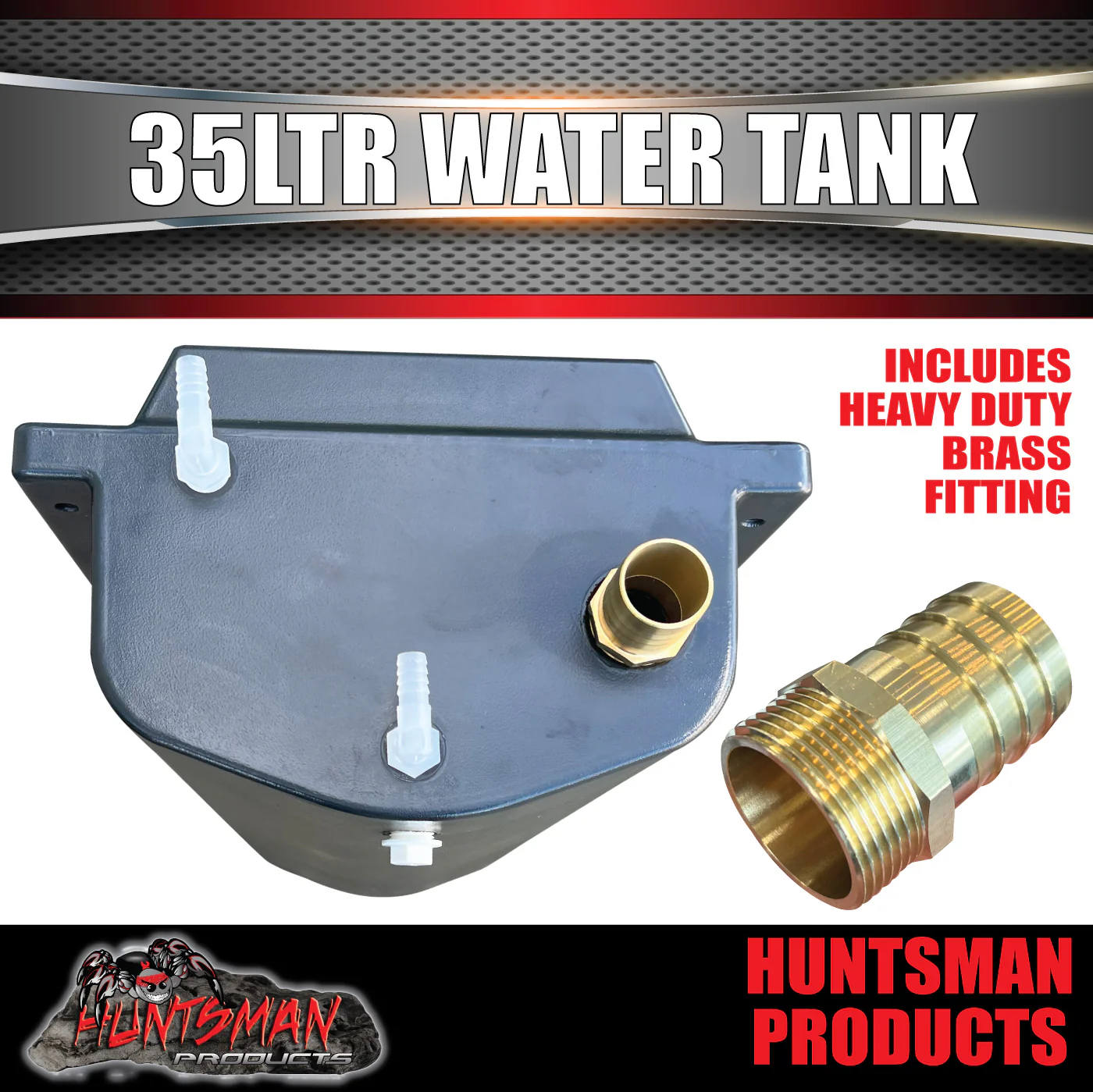 Caravan Camper Trailer Boat 35L Under body Poly Water Tank & Fittings. LDPE grade - Image 3
