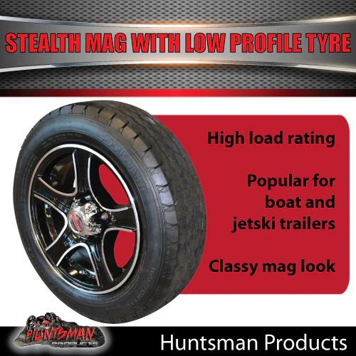 Low Profile 14" Ford Stealth Mag & 175/65R14C LT Tyre: suits Ford pattern. 175 65 14 Trailer Caravan - Image 4