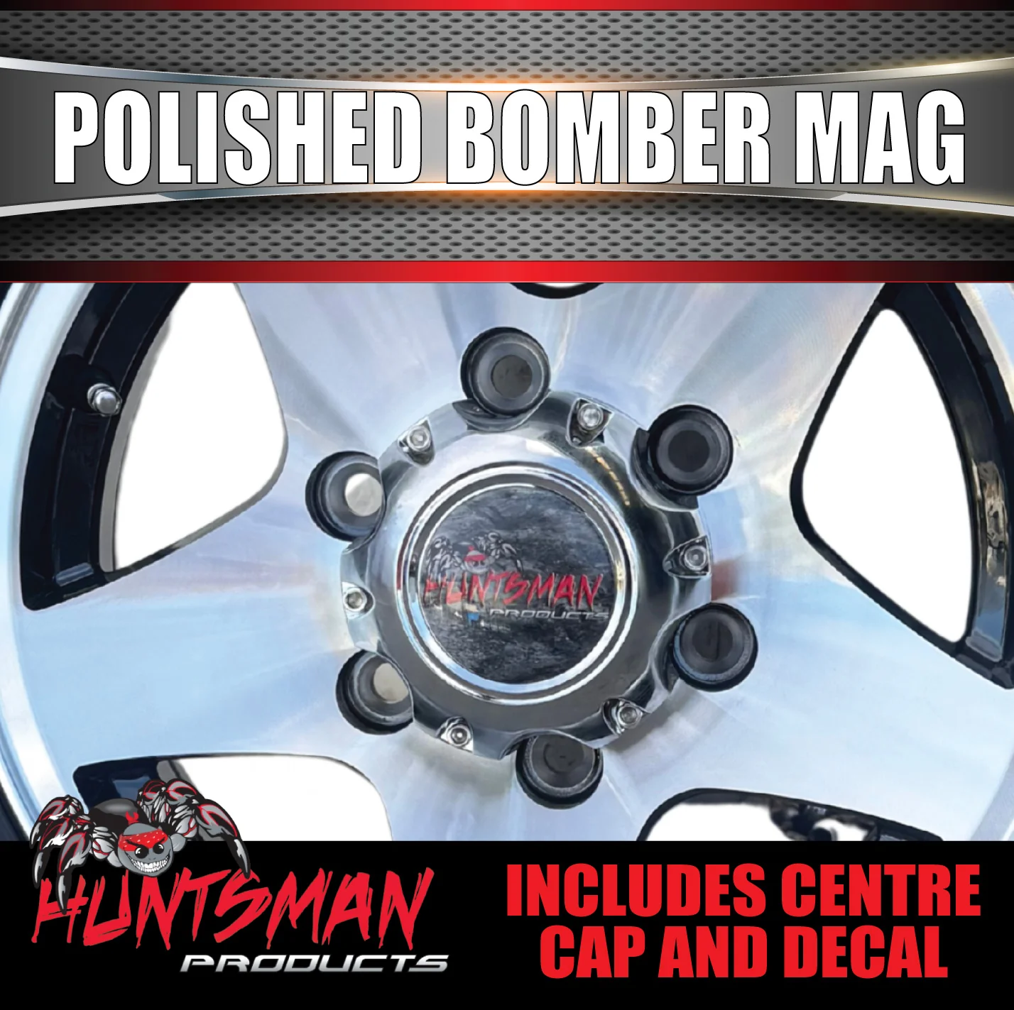 Low Profile Boat Trailer 14" Polished Bomber 6 Stud Alloy Mag Wheel & 175/65R14C Tyre - Image 11